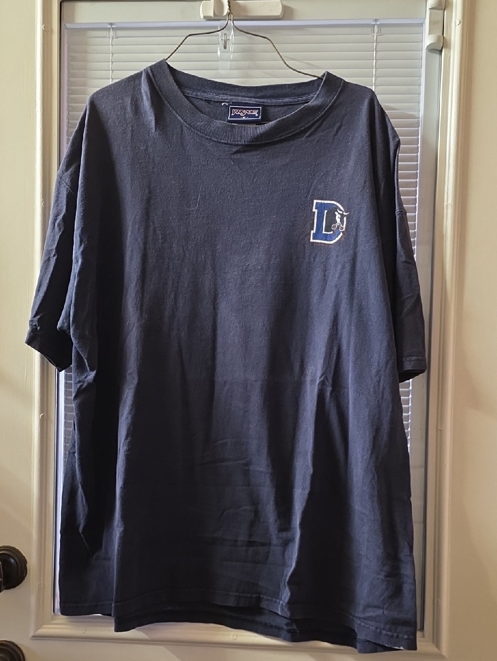 Durham BULLS Jansport Dark Blue Short Sleeve Tee with Small Chest D Logo